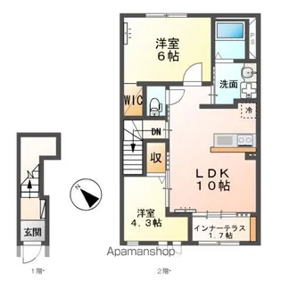 ヴィア・ラッテアⅡ【2階】の間取り