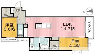 シャーメゾンPRINTEMPS(プランタン)【3階】の間取り