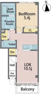 アル・羽ノ浦A【1階】の間取り