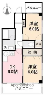 ウエストリバー新北【401号室】の間取り