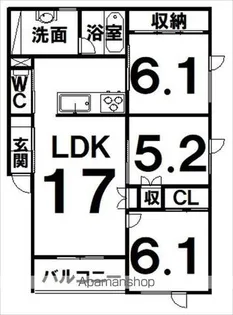 TOWN QUALIOR(タウン クオリア)【1階】の間取り