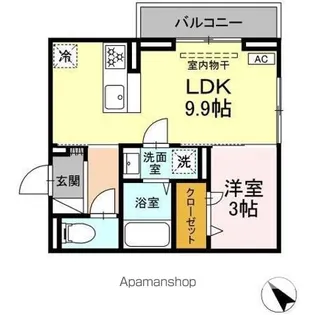 レグルス I【Ⅰ301号室】の間取り