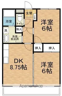ハイツヒルトップ【1階】の間取り