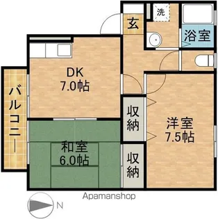 ルミエール池田【1階】の間取り