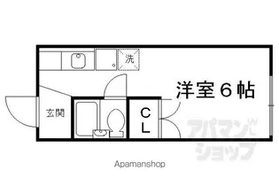 花ノ坊ハイツ【2-E号室】の間取り