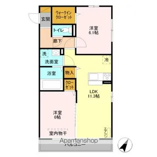 ファルツ大宮【3階】の間取り