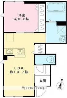 カズマハウス【101号室号室】の間取り