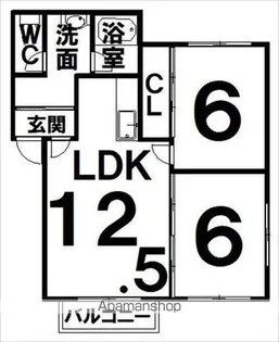 ブルーハイツ1010【2階】の間取り