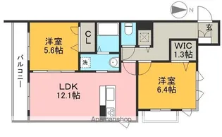 ベレオ一ツ橋【3階】の間取り