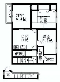 ヴェルドミール【201号室】の間取り