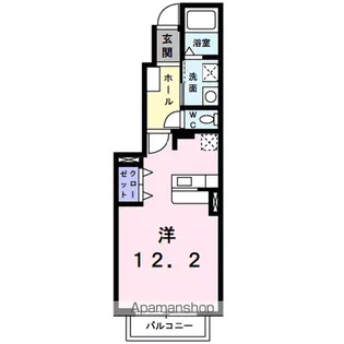 プラシード【102号室】の間取り
