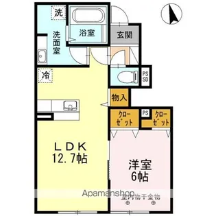 D−ROOM七重浜(ディールームナナエハマ)【1階】の間取り