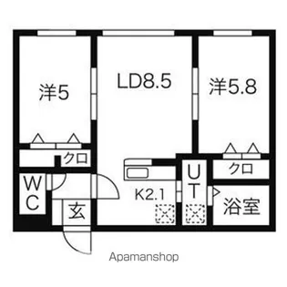 ヴィラ澄川 幸【3階】の間取り