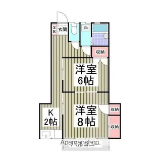谷口コーポ【2階】の間取り
