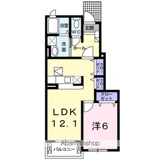 RIVABIG Ⅱ【1階】の間取り
