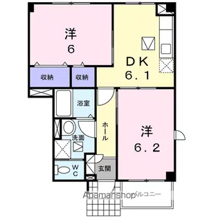 コーポ・アコードA【1階】の間取り