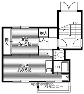 ビレッジハウス帯広1号棟【1階】の間取り