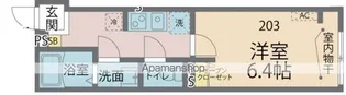 カインドネス新秋津【203号室号室】の間取り