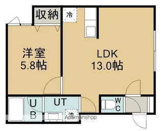 スペース久根別Ⅱ【201号室】の間取り