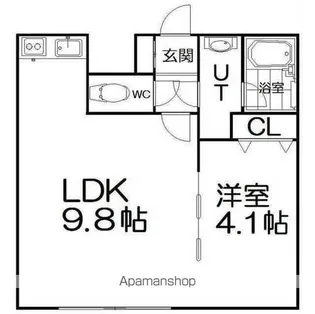 ノースバレー【207号室】の間取り