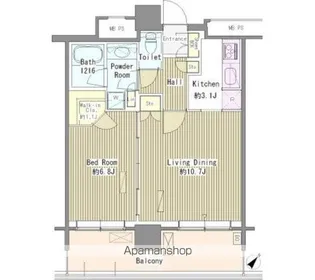 東京都中野区東中野5丁目【マンション】の間取り
