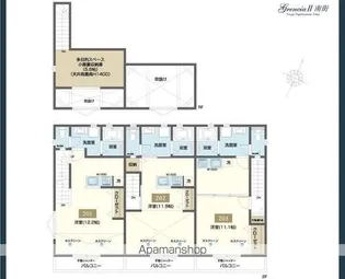 GRENCIAⅡ南街【203号室】の間取り