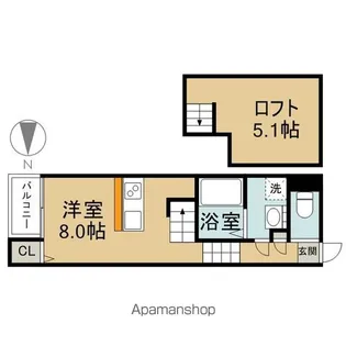 グランドレジデンス北仙台【2階】の間取り