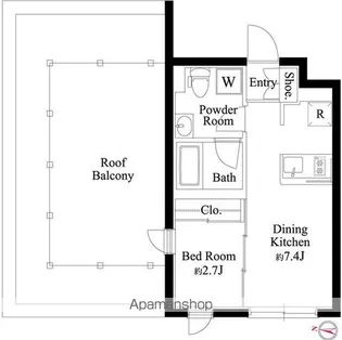 ラ・ペルラ池尻大橋Ⅱ【4階】の間取り