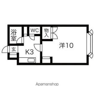 クラシック平岸【202号室】の間取り