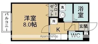 HILL BASE【105号室】の間取り