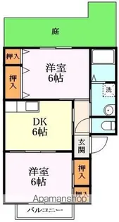 フラッツ北山【1階】の間取り