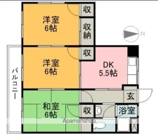 ABCハイム東長戸【3階】の間取り