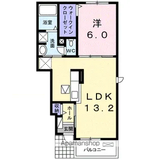 ブルー アイランド川津Ⅰ【1階】の間取り