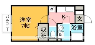 サンシティ スズイ E【1階】の間取り