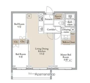 クラリティア横濱反町【2階】の間取り