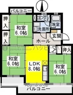 ビレッジ都府楼Ⅱ【302号室】の間取り