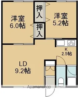 佐々木アパート【102号室】の間取り
