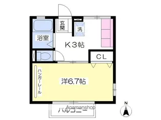 シティハイムジュネス【201号室】の間取り