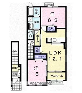 シェーン・ベルクⅡ【2階】の間取り