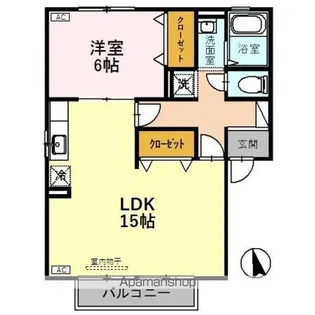 サンロック14 B棟【1階】の間取り