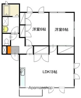 サンビレッジ弥生 D棟【102号室】の間取り