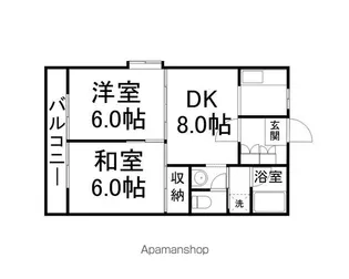 ピースワン【206号室】の間取り