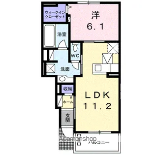 ヴィラ・エレガントΑ【1階】の間取り
