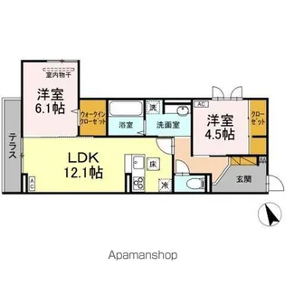 D’S LIEN (ディーズリアン) B【1階】の間取り