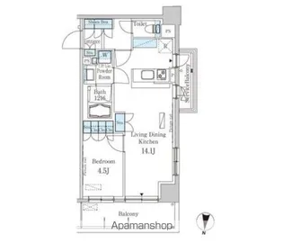 パークアクシス東高円寺【5階】の間取り