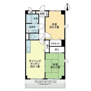 フィネス松縄【301号室】の間取り