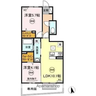 プランドール【1階】の間取り