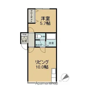 NEST ROOMⅡ【202号室】の間取り