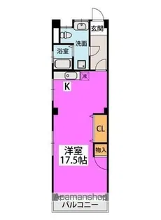 三角マンション【2階】の間取り