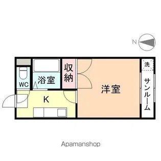 ウエルハイツ【102号室】の間取り